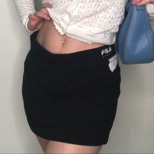 Fila tennis black and white mini skirt